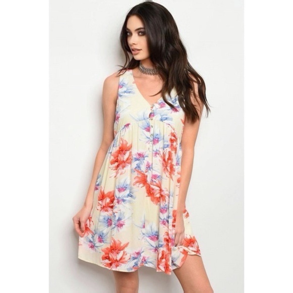Tropical floral dress